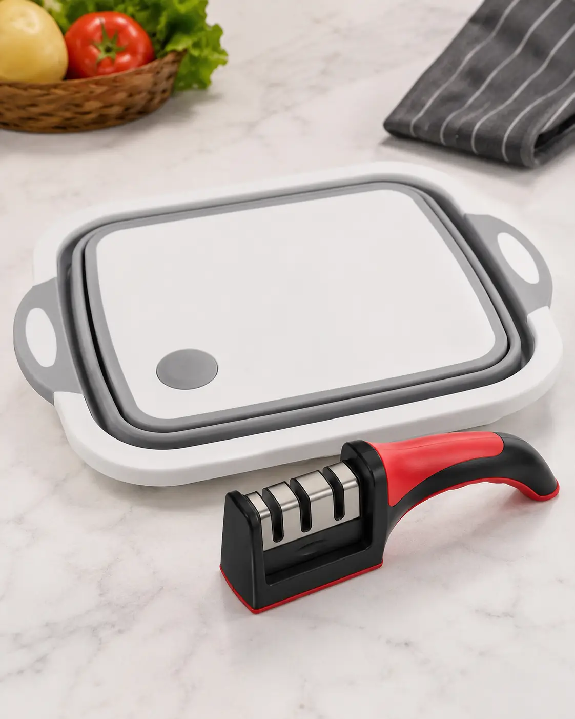 SliceKit: sharpener and 3-in-1 board